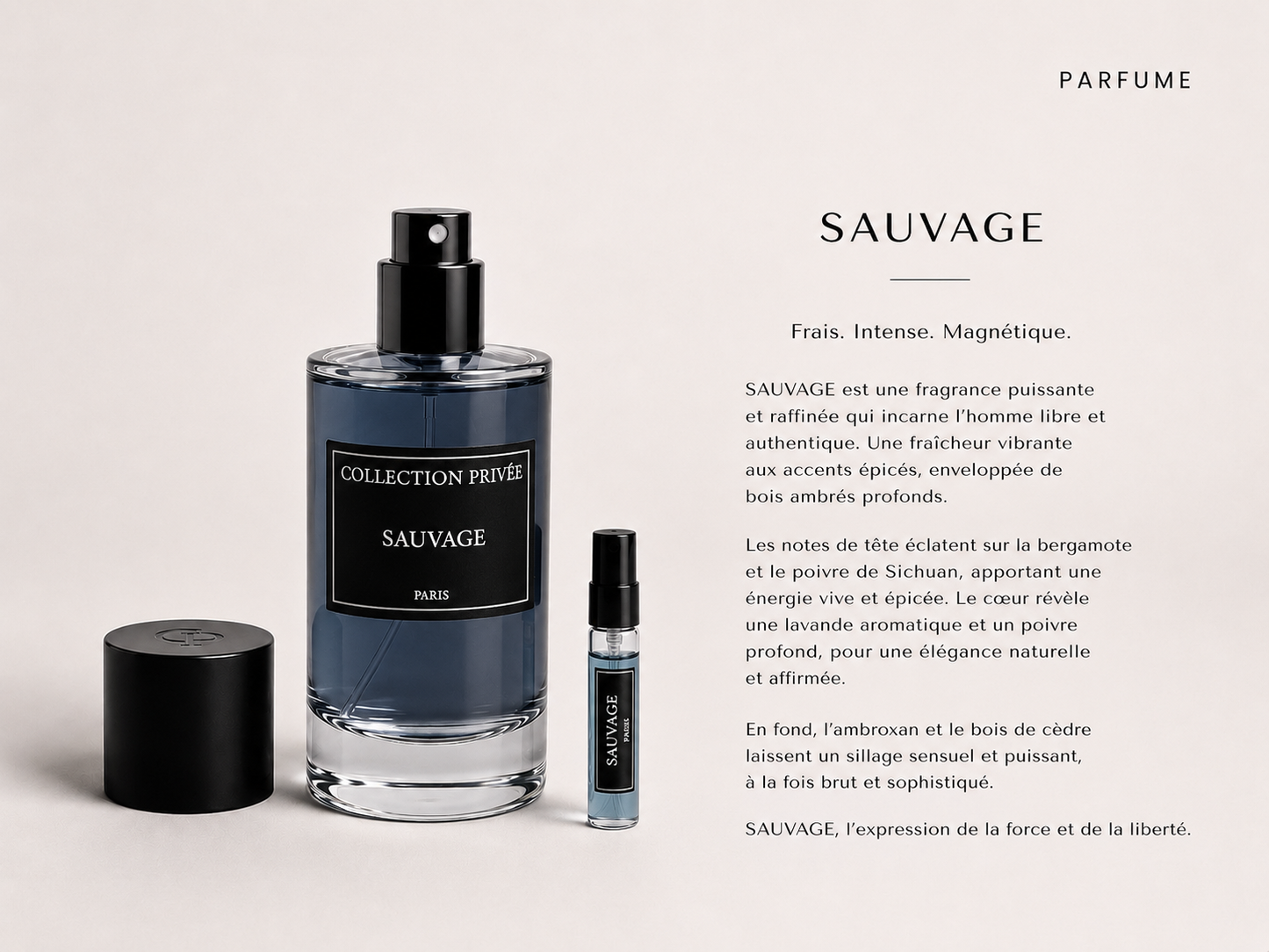 Le bleu Sauvage + Vaporisateur Rechargeable