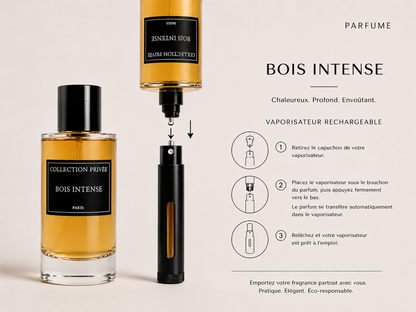 BOIS INTENSE 50 Ml + Vaporisateur De Poche 5 Ml