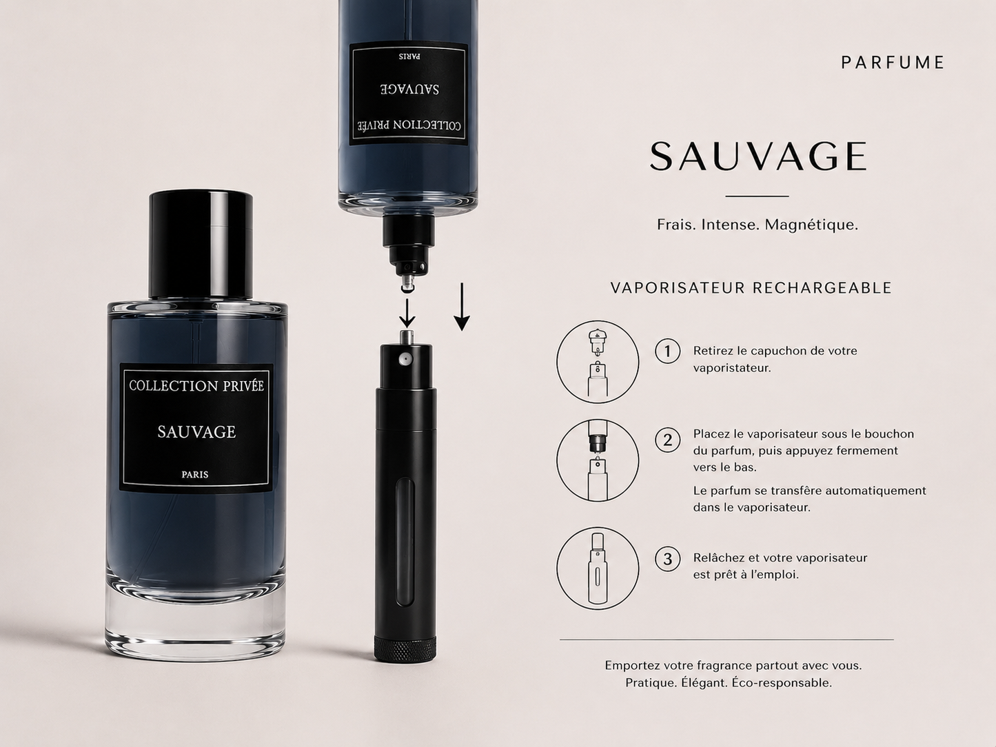Le bleu Sauvage + Vaporisateur Rechargeable