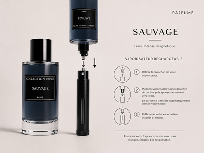 Le bleu Sauvage + Vaporisateur Rechargeable